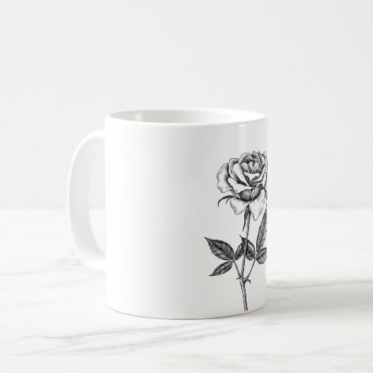 Mug dessin rose (Devant gauche)