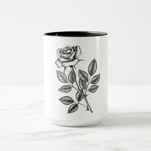 Mug dessin rose 2 (Centre)