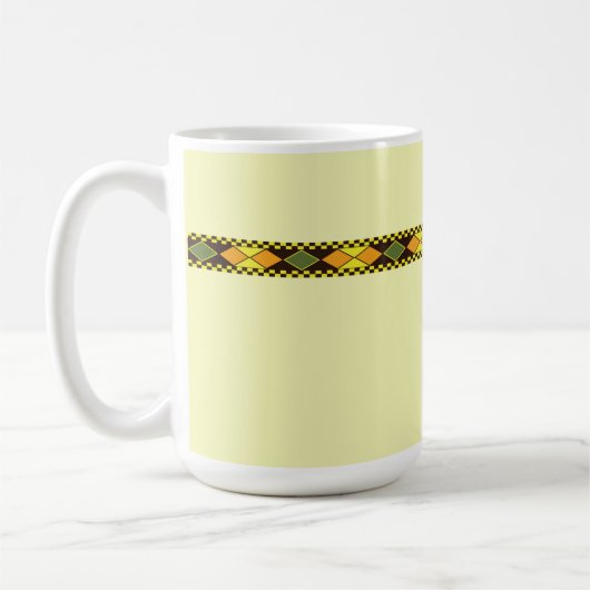 Mug Dessin sans couture orange jaune (Gauche)