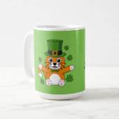 Mug Dessin Shamrock de la Saint Patrick's Day Cat | Aj (Devant gauche)