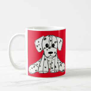 Mug Dessin simple de contour de chien en peluche dalma