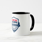 Mug dessin subtil du drapeau américain tissé (Devant droit)