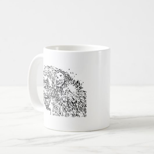 Mug Dessin sur le chimpanzé (Devant gauche)
