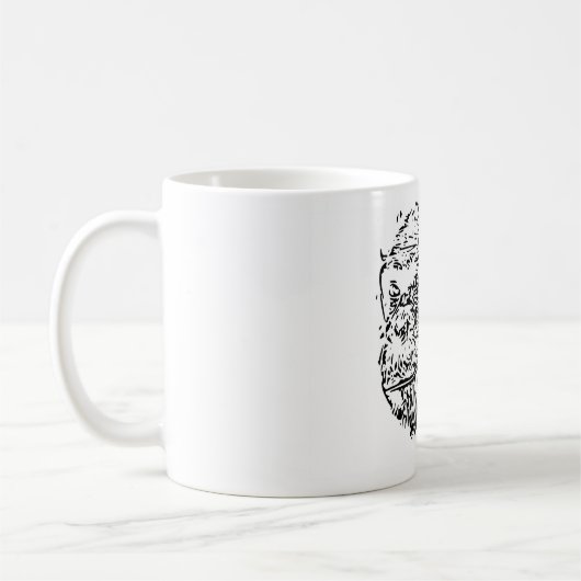 Mug Dessin sur le chimpanzé (Gauche)