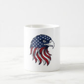 Mug Dessin vectoriel de drapeau d'aigle patriotique po (Centre)