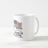 Mug Dessin vectoriel de drapeau de pêche patriotique v (Devant droit)