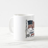 Mug Dessin vectoriel de drapeau de pêche patriotique v (Devant gauche)