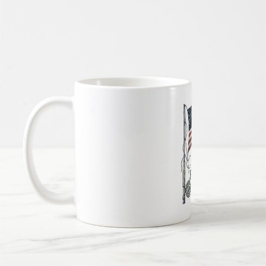 Mug Dessin vectoriel de drapeau de pêche patriotique v (Gauche)