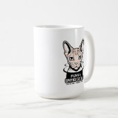 Mug Dessin vectoriel de papa de chat Sphynx drôle (Devant droit)
