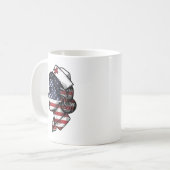 Mug Dessin vectoriel de profil d'infirmière avec drape (Devant gauche)
