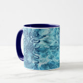 Mug Dessin Vintage Graphique Blue Sea Waves & Octopus (Devant gauche)