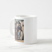 Mug Dessin vintage : Un couple de chat (Devant gauche)