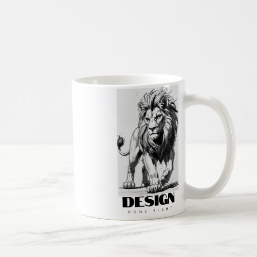 MUG DESSINE LION (Droite)