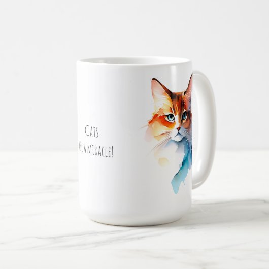 Mug Dessins d'aquarelle Charming chats (Devant droit)