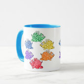 Mug Dessins de caricature de cochons volants mignons (Devant gauche)