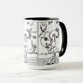 Mug Dessins de la tête de fille style Peter Max 60s (Devant droit)