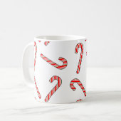 Mug Dessins De sucre de canne En Blanc Vert Rouge (Devant gauche)