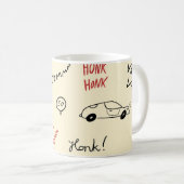 Mug Dessins de voiture sans couture : Feuille enfant (Devant droit)
