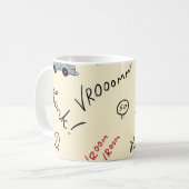 Mug Dessins de voiture sans couture : Feuille enfant (Devant gauche)