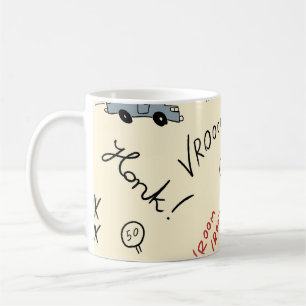 Mug Dessins de voiture sans couture : Feuille enfant