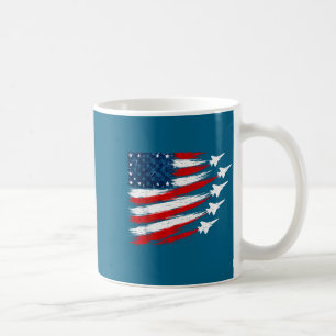 Mug Dessins patriotiques d'avions de chasse au drapeau