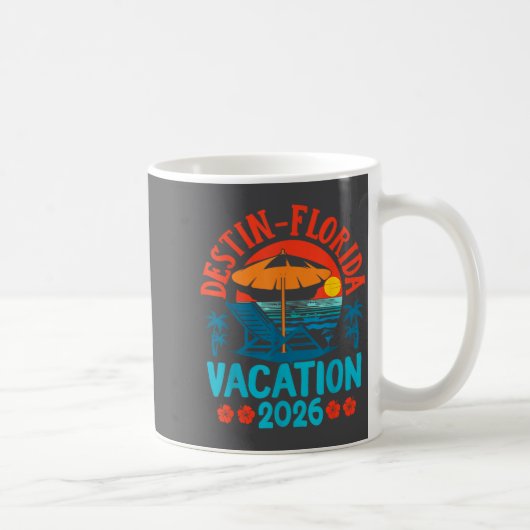 Mug Destin Florida 2026 Family Vacation Beach Summer V (Droite)