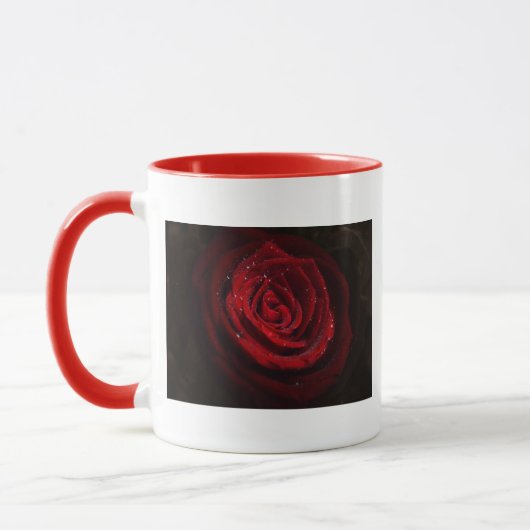 Mug Destin rose d'amour de paix de fleur de motif de (Gauche)