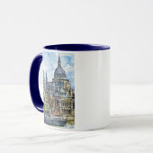 Mug Destinations | Watercolor River Thames Waterfront (Devant gauche)