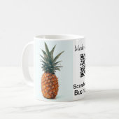 Mug Détail d'entreprise de code q r de fruit d'ananas (Devant gauche)