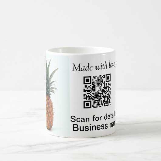 Mug Détail d'entreprise de code q r de fruit d'ananas (Centre)