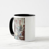 Mug Détail d'un vase dépeignant des hommes teignant la (Devant gauche)