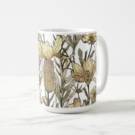 Mug Detailed Floral Pattern (Devant droit)