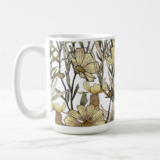 Mug Detailed Floral Pattern (Gauche)
