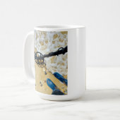 Mug Détection de métal de plage - Cadeau amusant (Devant gauche)