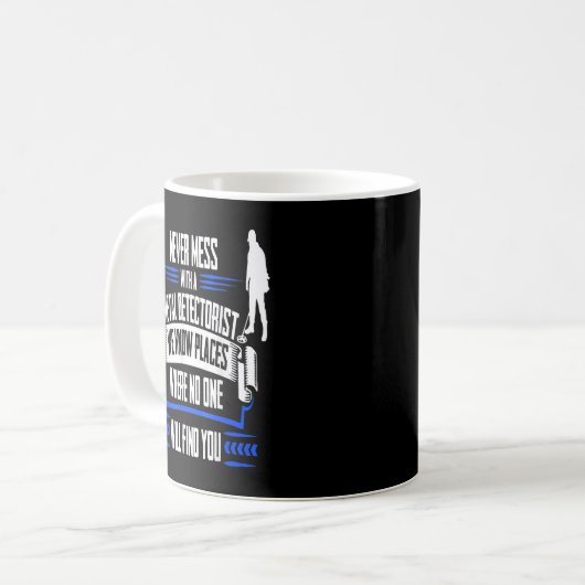Mug Détection Métal Drôle - Nous Connaissons Les Endro (Devant gauche)