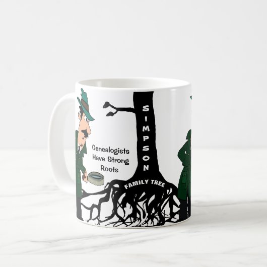 Mug Détective customisé de généalogie (Devant gauche)