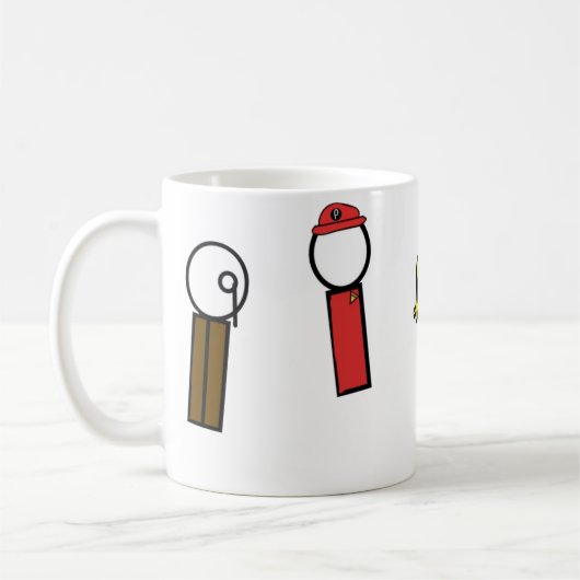 Mug Détectives dans les caractères déguisés (Gauche)