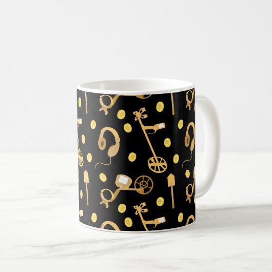 Mug Détectoriste Metal Détecteur Motif (Devant droit)