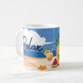 Mug DÉTENDEZ Été à la plage (Devant gauche)