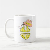 Mug Détendez-vous au soleil - maillot de bain jaune (Gauche)