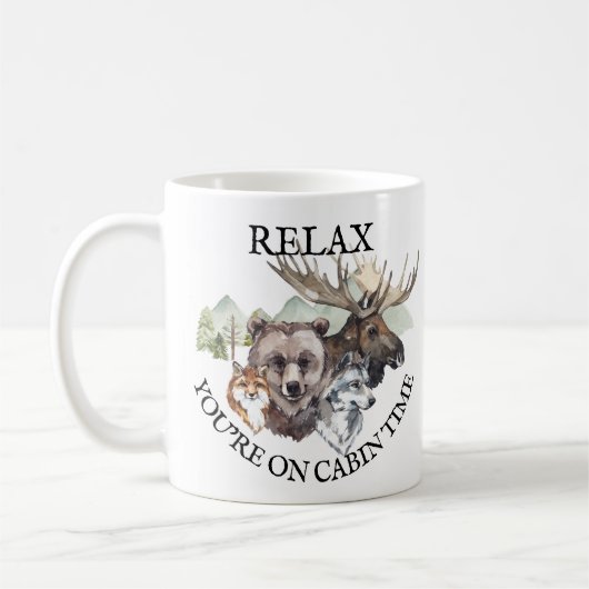 Mug Détendez-vous Vous êtes à l'heure du Cabine Forest (Gauche)