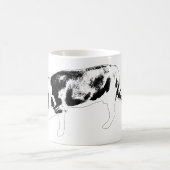 Mug Determined Bulldog Walk Black and White Artwork (Centre)