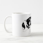 Mug Determined Bulldog Walk Black and White Artwork (Gauche)