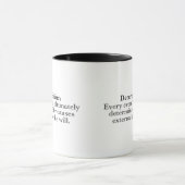 Mug Déterminisme Définition Aucune libre volonté Déter (Centre)