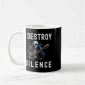 Mug Détruire Silence Ghost Guitar Funny Guitare (Gauche)