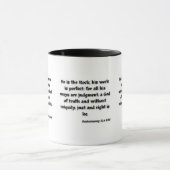 Mug Deutéronome 32:4 KJV Bible Écriture à deux tons (Centre)
