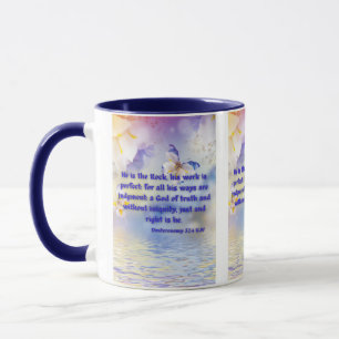 Mug Deutéronome 32:4 KJV Bible Écriture Pic Deux Tons