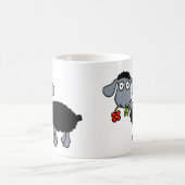 Mug Deux agneaux mignons avec des fleurs rouges Mouton (Centre)