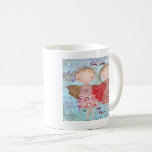 Mug Deux ailes un coeur (Devant droit)