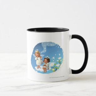 Mug Deux anges se reposant sur les nuages